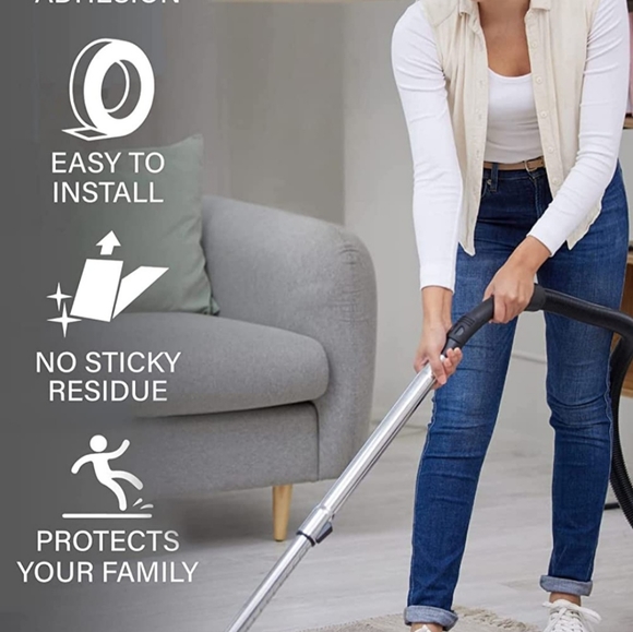 Heavy Duty Rug Tape for Area Rugs on Carpet, Wooden Floors, Tiles - Picture 4 of 6